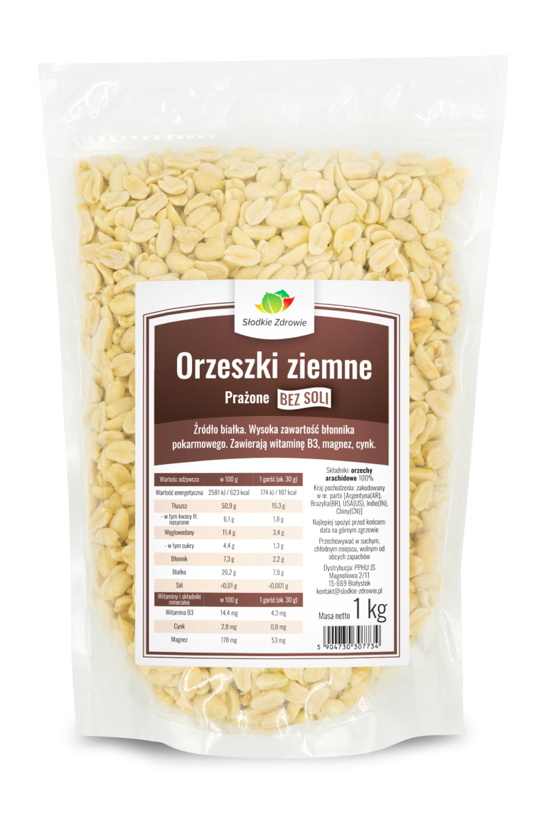 Orzeszki ziemne - arachidowe bez soli naturalne - 1kg